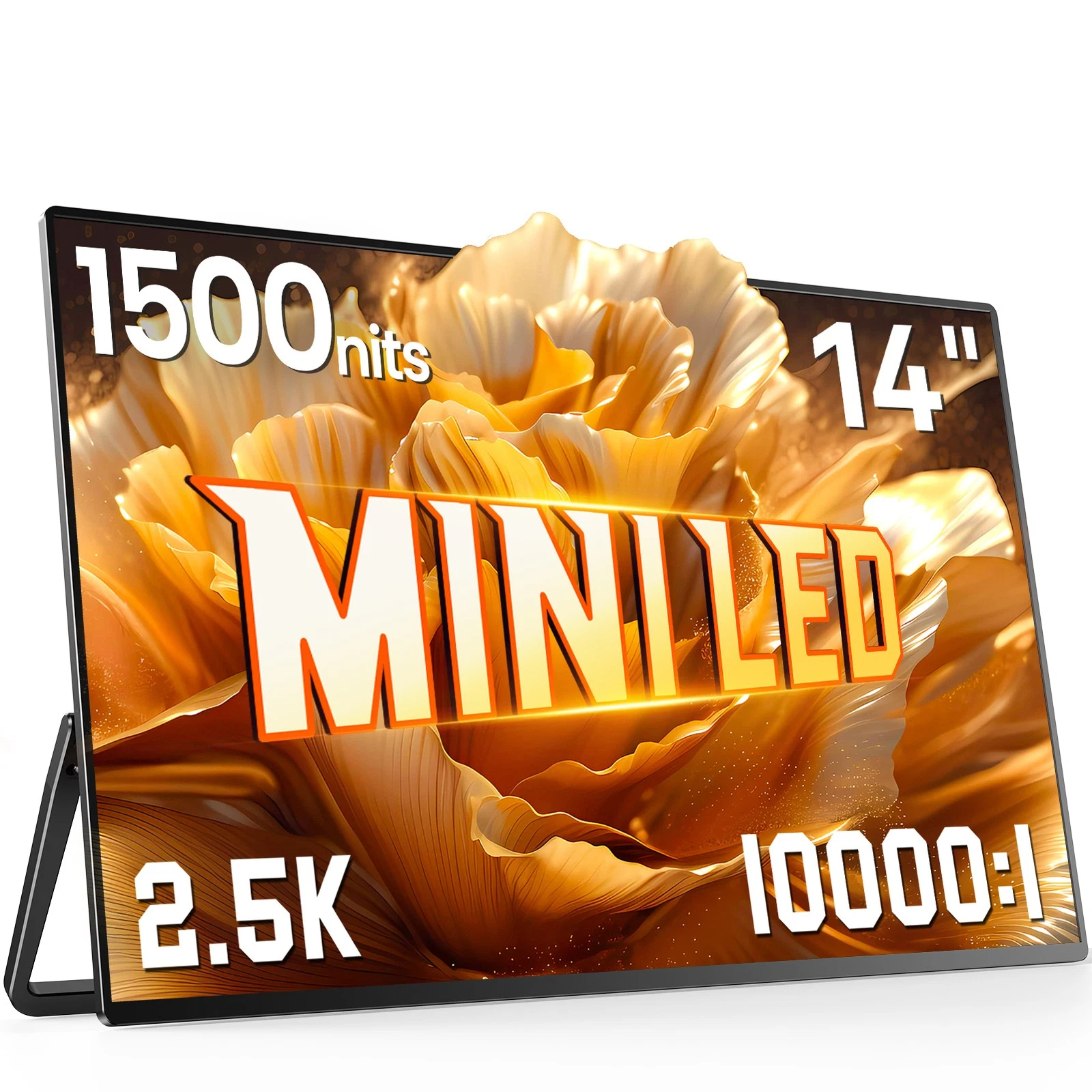 UPERFECT Mini LED Portable Monitor 14" 2K 1500 Nits QHD Freesync Gaming Monitor