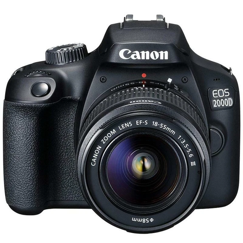 Canon EOS-2000D 24.1MP DSLR Camera - Black (Kit with EF-S 18-55mm IS II Lens)